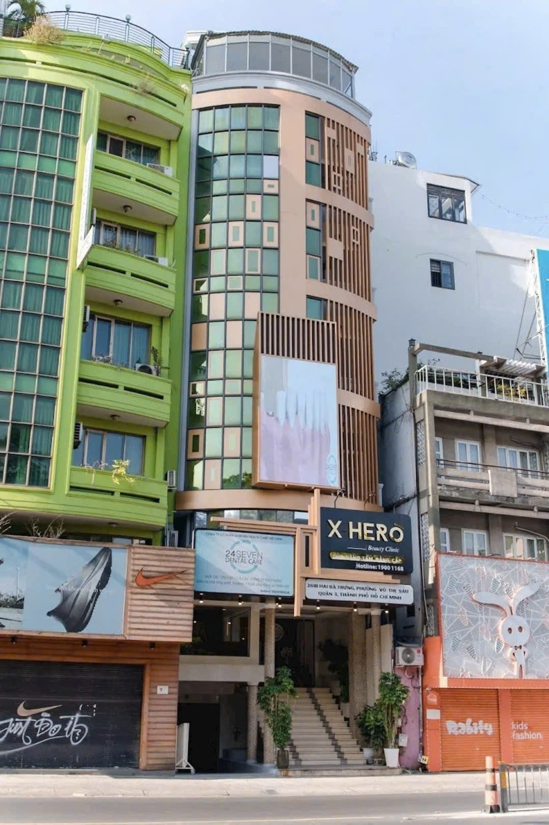 Bán tòa nhà 2 mặt tiền đường Hai Bà Trưng, diện tích: 7x27m (nở hậu 14m) hầm 6 tầng