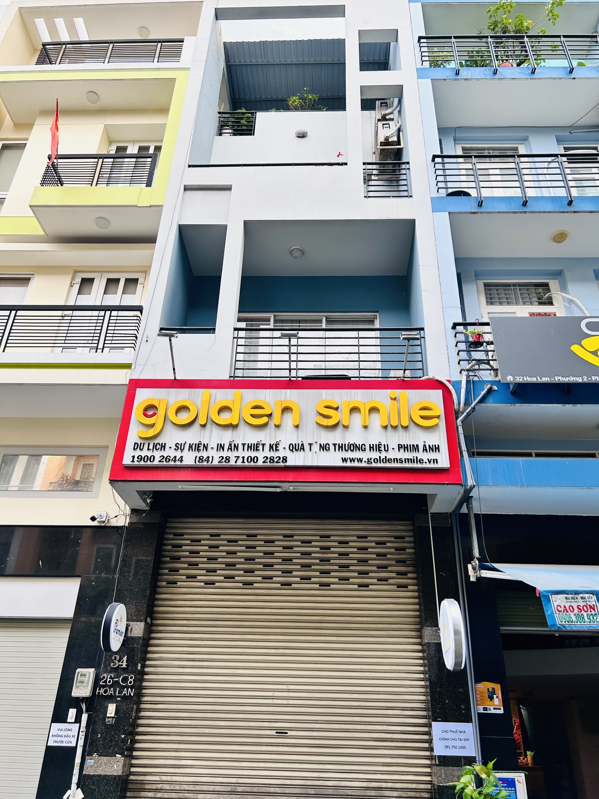 Cho thuê nhà mặt tiền 34 Hoa Lan