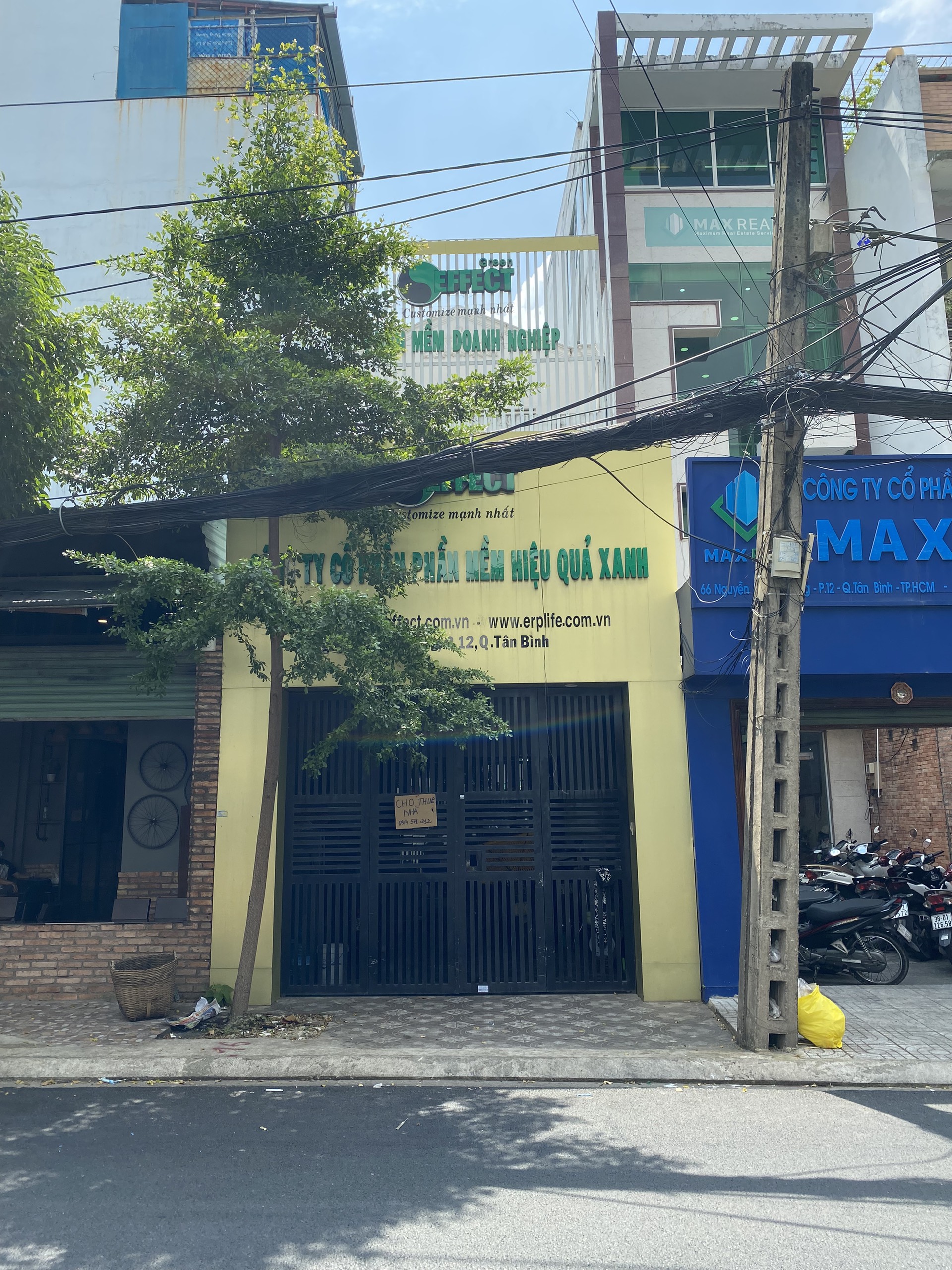 Cho thuê nhà nguyên căn mặt tiền đường nguyễn minh hoàng khu k300
