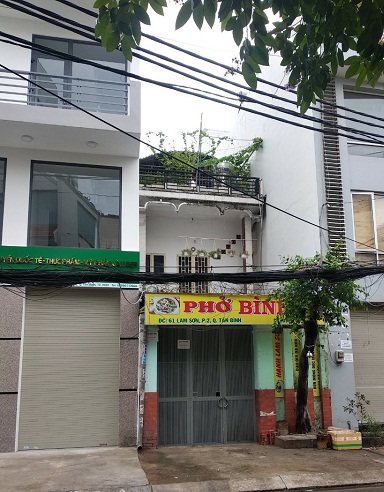 Nhà cho thuê nguyên căn mặt tiền Lam Sơn quận Tân Bình
