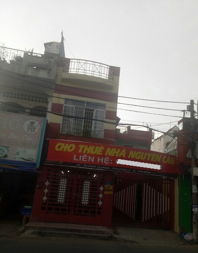 Nhà cho thuê nguyên căn mặt tiền Phổ Quang quận Tân Bình